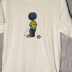 Charlie Brown Peanuts Cartoon Graphic T Shirt White Streetwear Tee